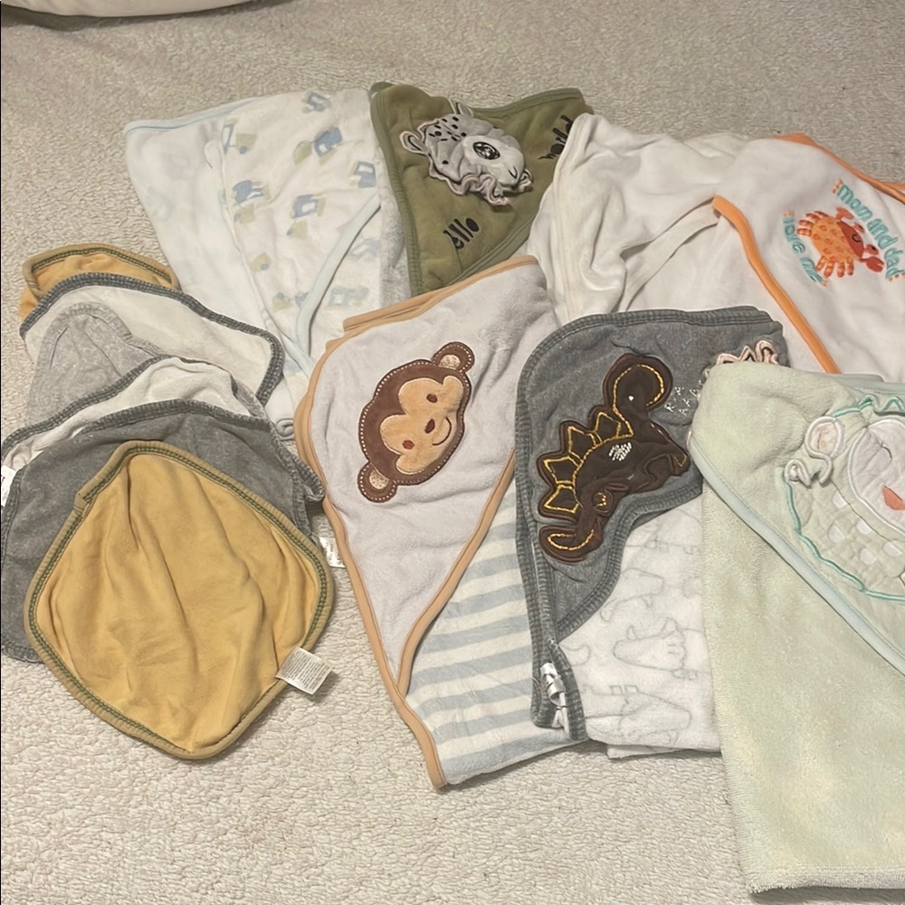 Baby Hooded Towels with Animal Designs